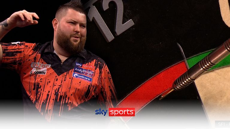 Michael Smith was so close to getting another nine darts in his semi-final match with Nathan Aspinall