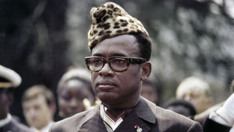 President Joseph Mobutu of Zaire, in 1975. (AP Photo)