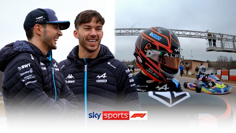The Alpine pair of Esteban Ocon and Pierre Gasly returned to the same karting track they grew up racing together in Normandy.