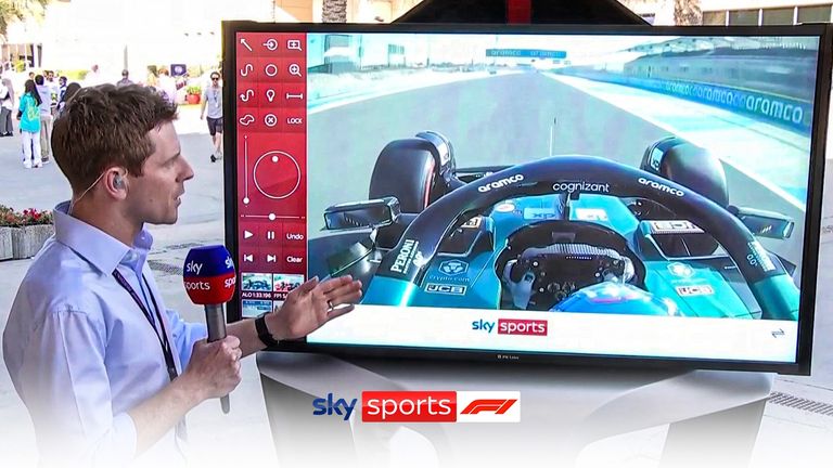 Anthony Davidson was at the SkyPad to analyse the fastest lap from Aston Martin's Fernando Alonso during opening practice in Bahrain.