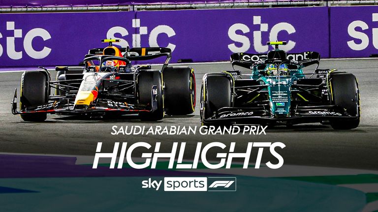 Highlights of the Saudi Arabian Grand Prix at the Jeddah Corniche Circuit.