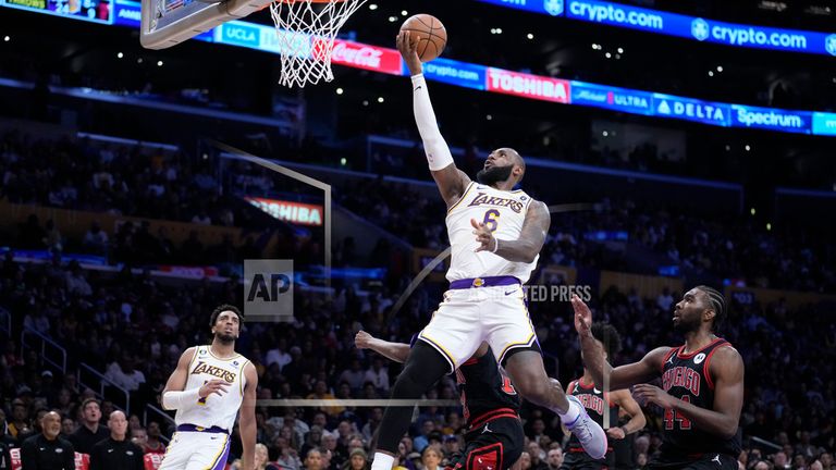 Los Angeles Lakers forward LeBron James returns from a right foot tendon injury to help his team across the play-in line.