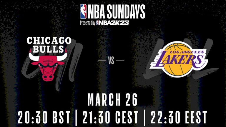 The Chicago Bulls face off the Los Angeles Lakers in this Sunday&#39;s prime time game, live on Sky Sports Arena.