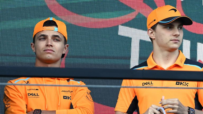 McLaren's driver line-up of Lando Norris and Oscar Piastri is the youngest pairing on the grid