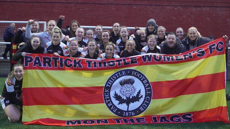 Partick Thistle secured a top-six finish in the SWPL after victory over Dundee United (Credit: @ThistleWFC)