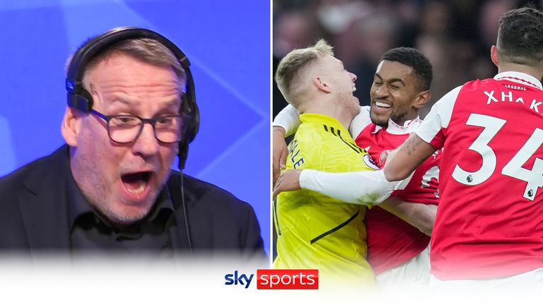 Paul Merson reacts to Arsenal&#39;s late winner against Bournemouth