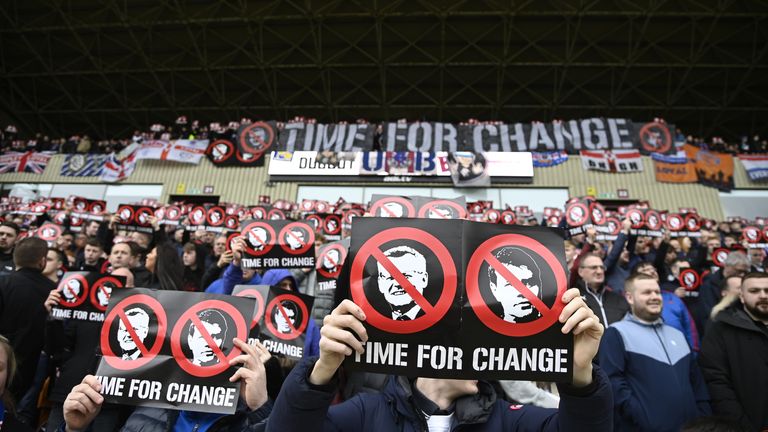 The Rangers fans stages another protest at Fir Park