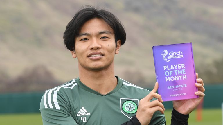 Reo Hatate scored four goals for Celtic in February