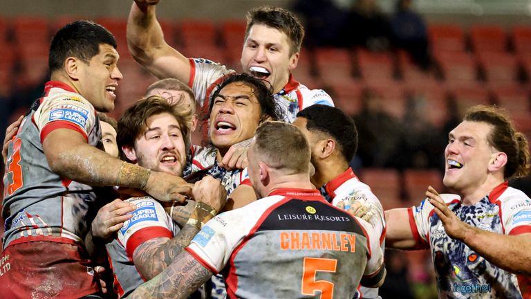 Leigh came from 12-0 down to beat St Helens