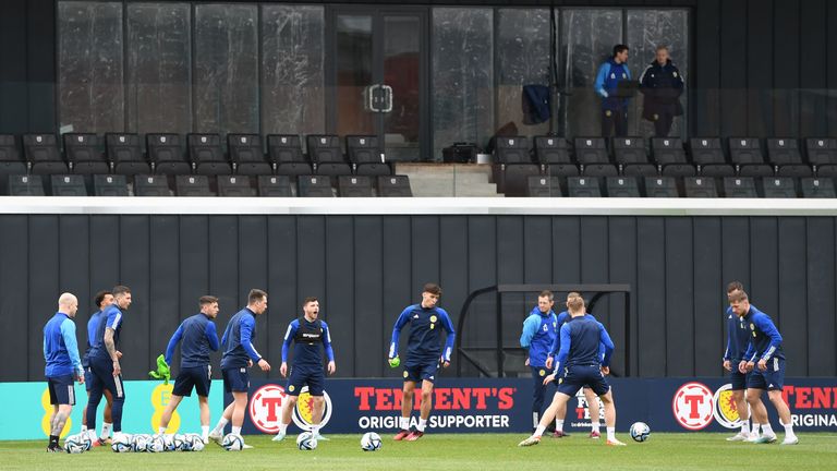Scotland training has moved from the performance centre to Lesser Hampden 