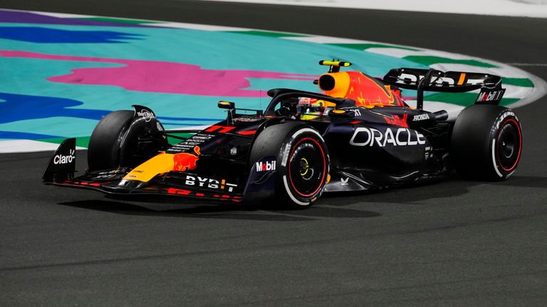 Red Bull driver Sergio Perez at the Saudi Arabian Grand Prix