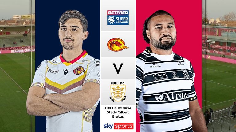 Highlights from the Betfred Super League game between the Catalans Dragons and Hull FC. 