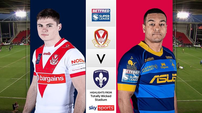 Highlights of the Betfred Super League match between St Helens and Wakefield Trinity.