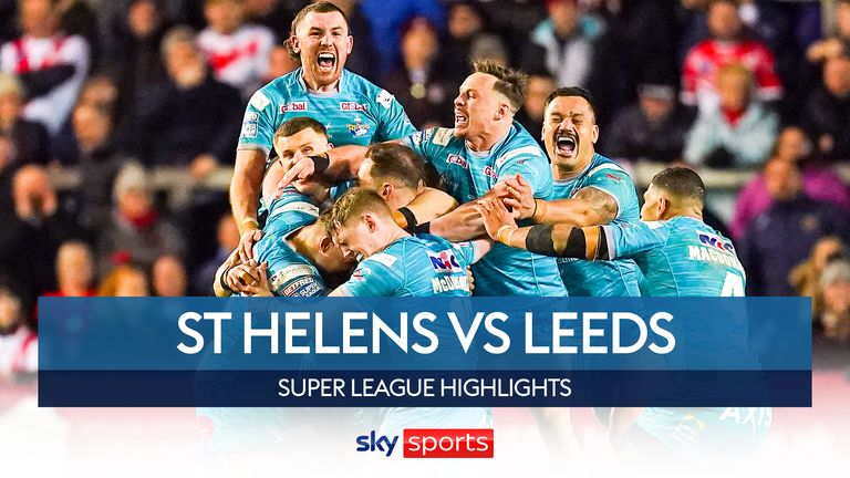 Highlights of the Betfred Super League Clash between St Helens and Leeds.