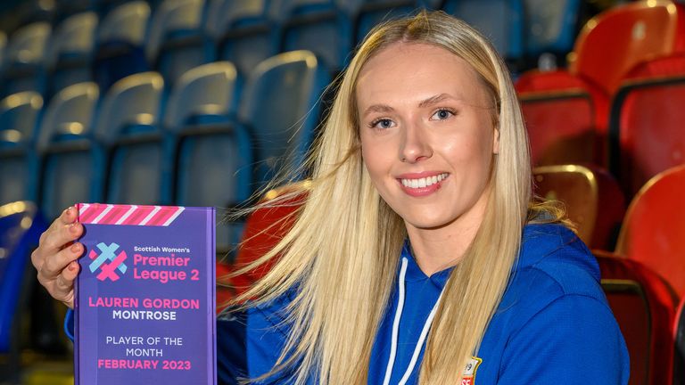 Lauren Gordon is the first Montrose player to win the SWPL 2 award