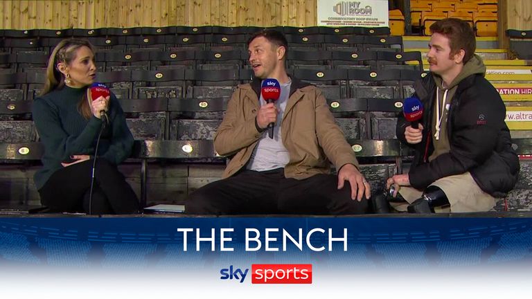 Jenna Brooks dan Jon Wilkin bergabung dengan pelatih liga rugby kursi roda Leeds Rhinos James Simpson dalam episode terbaru 'The Bench with Jenna and Jon'.