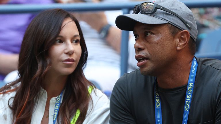 Erica Herman and Tiger Woods