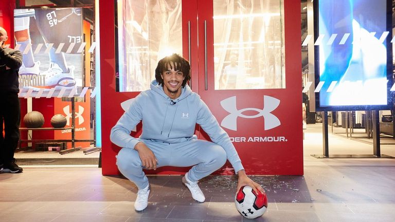 Trent Alexander-Arnold at an opening of a new store in Liverpool. 