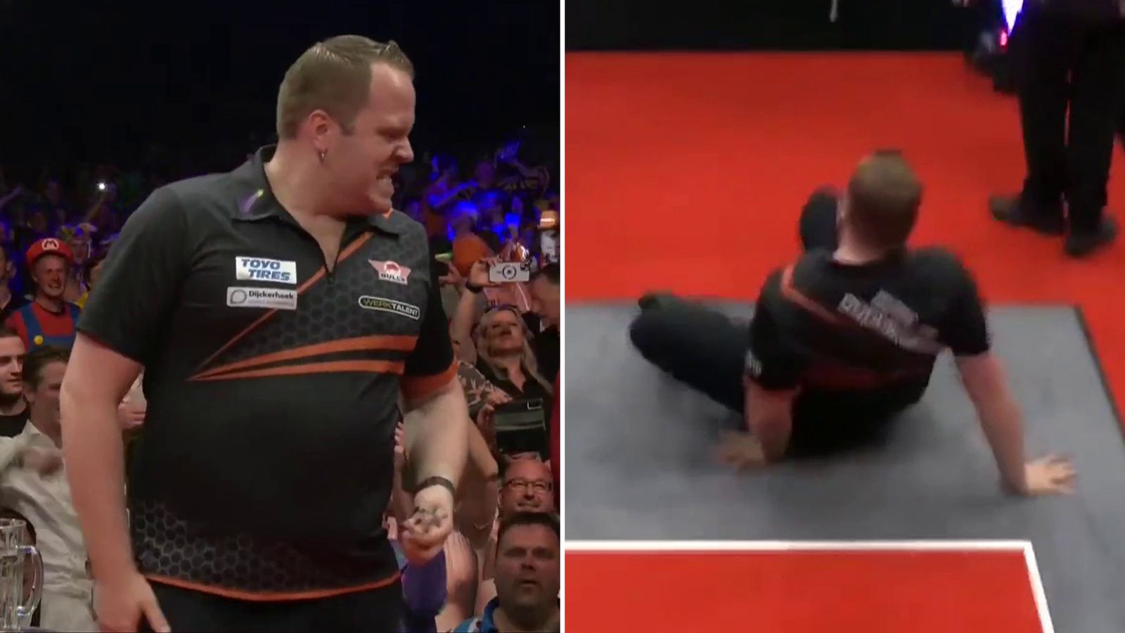 Dirk van Duijvenbode takes tumble during walk-on! 'I literally have no ...