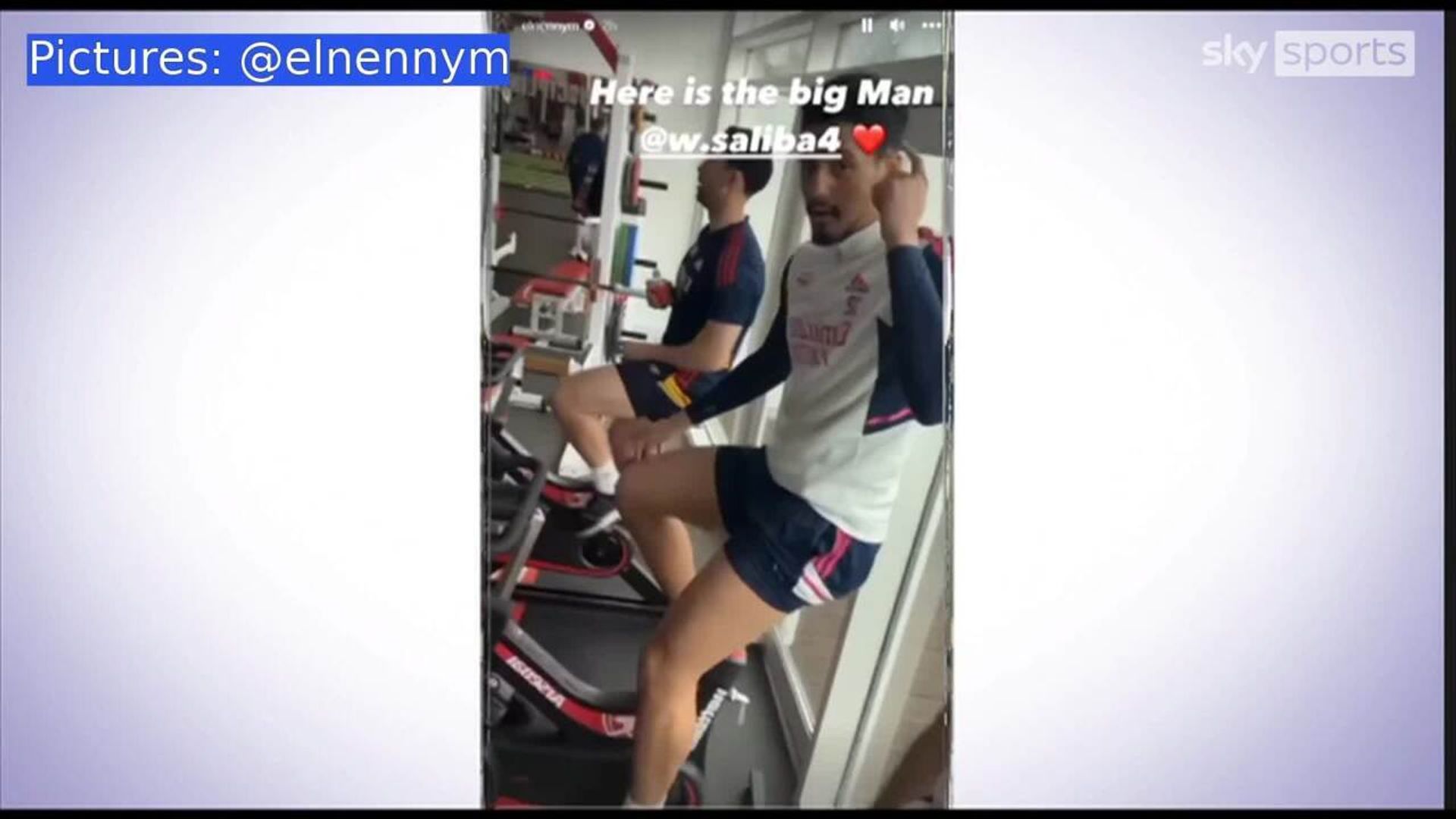 Saliba on the road to recovery? | Defender spotted training