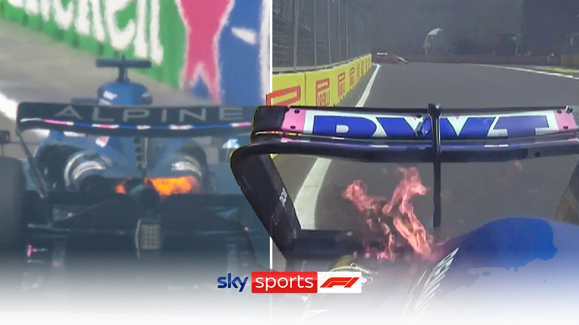 'Find a fire marshal!' - Gasly's Alpine catches fire!
