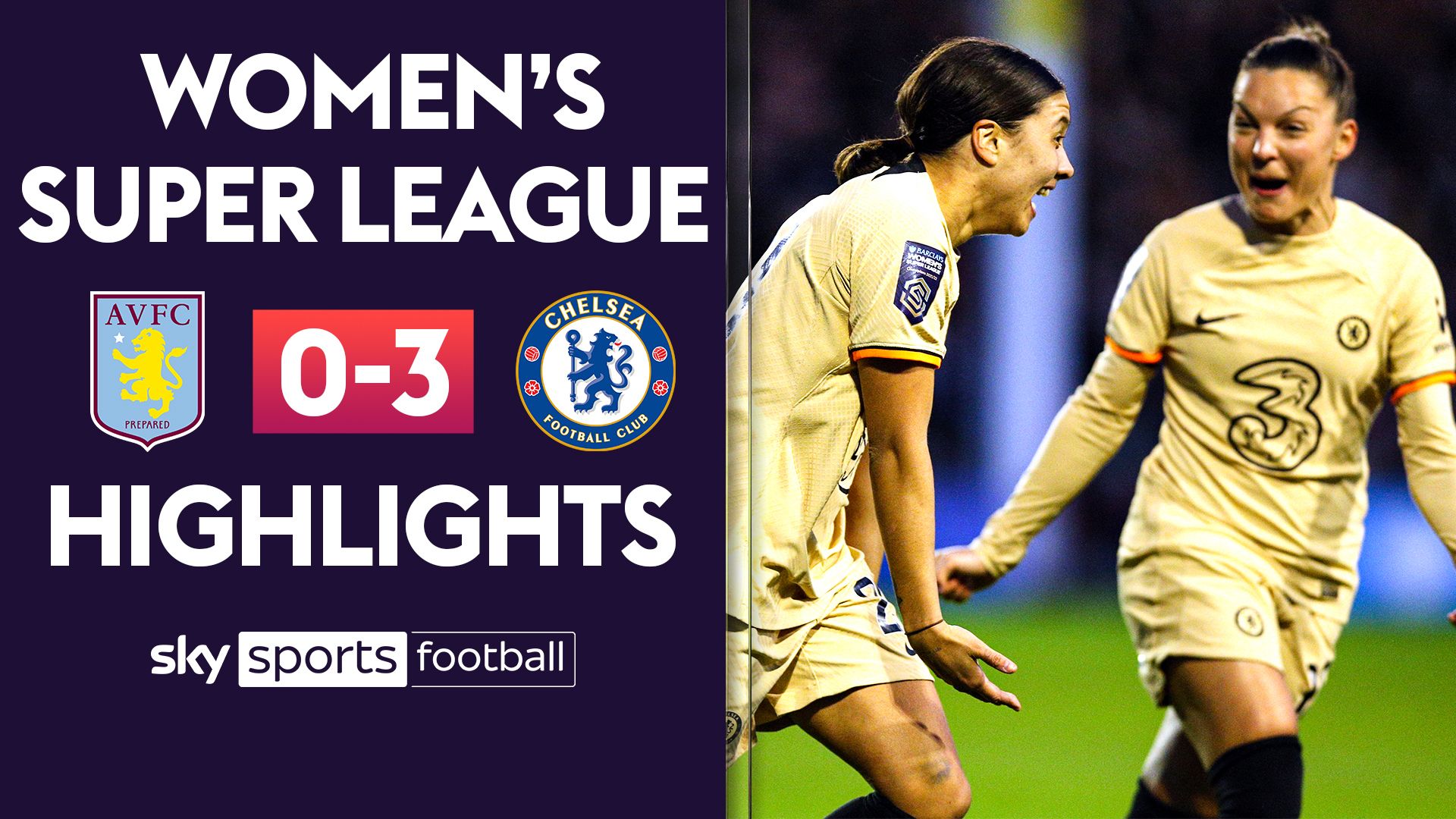 Aston Villa 0-3 Chelsea | WSL highlights