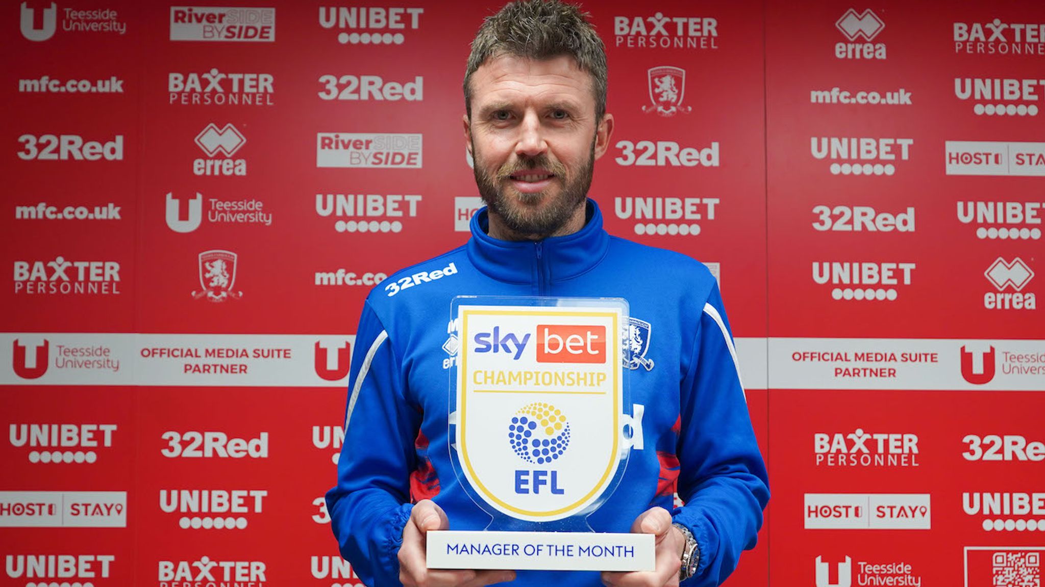 Middlesbrough manager Michael Carrick and Coventry striker Viktor