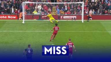 GOAL on X: MOHAMED SALAH MISSES FROM THE PENALTY SPOT 😱 https