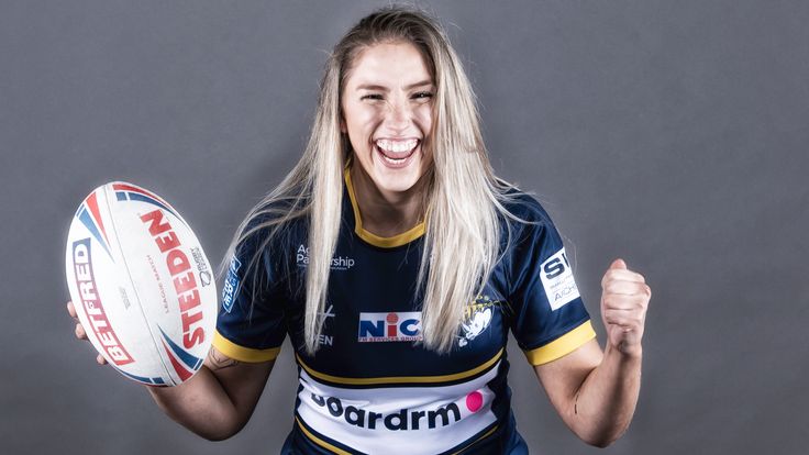 Picture by Allan McKenzie/SWpix.com - 24/01/2023 - Rugby League - Betfred Super League - Leeds Rhinos Women's Media Day 2023 - Headingley Stadium, Leeds, England - Caitlin Beevers.