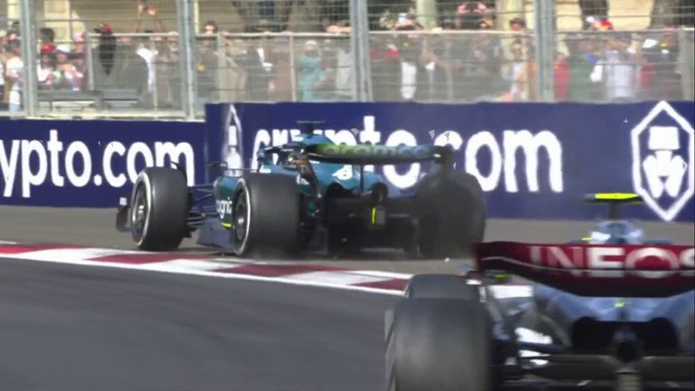 Lewis Hamilton memanfaatkan kesalahan Lance Stroll untuk naik ke posisi keenam di GP Azerbaijan
