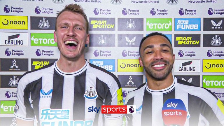 Dan Burn and Callum Wilson react to Newcastle win against Manchester Utd