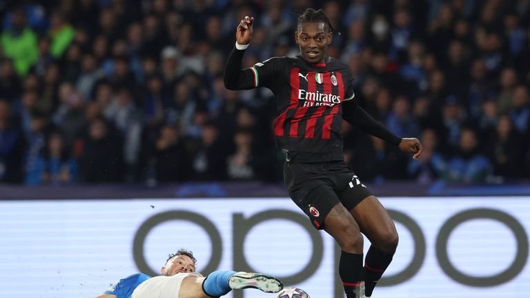 Rafael Leao put in one of the assists of the season in Milan's win over Napoli