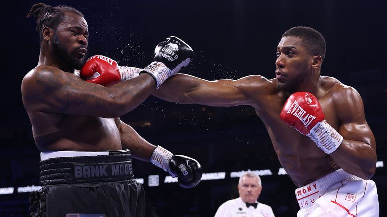 Londres, Reino Unido: Anthony Joshua v Jermaine Franklin, concurso de peso pesado.1 de abril de 2023.Imagen de Mark Robinson Matchroom Boxing.