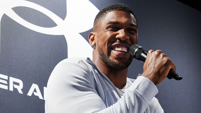 Anthony Joshua is happy to be back in London before he flies to Texas to get back into training. 