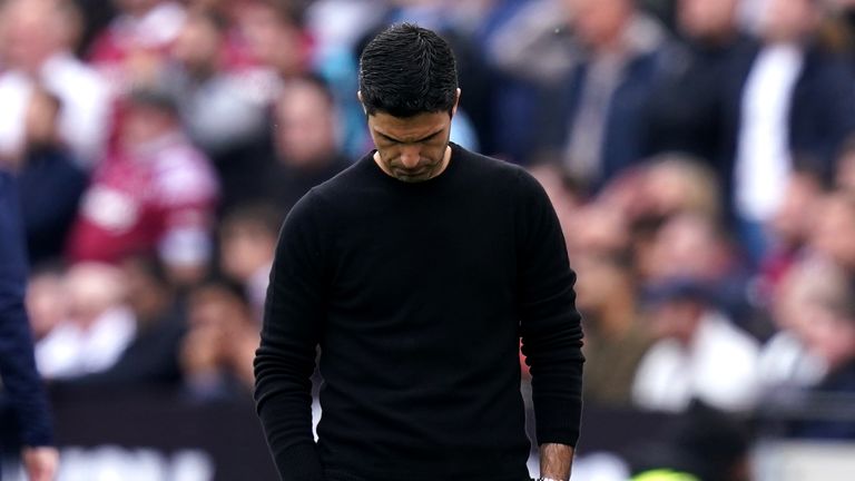 Mikel Arteta was left disappointed at full-time