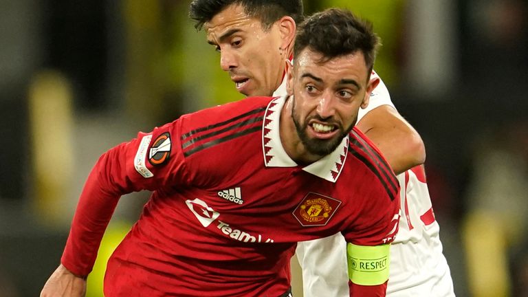 Bruno Fernandes was substituted after 63 minutes at Old Trafford