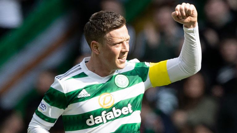 Celtic's Callum McGregor celebrates making it 1-0
