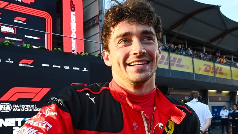 Charles Leclerc took his 19th F1 pole position in Baku