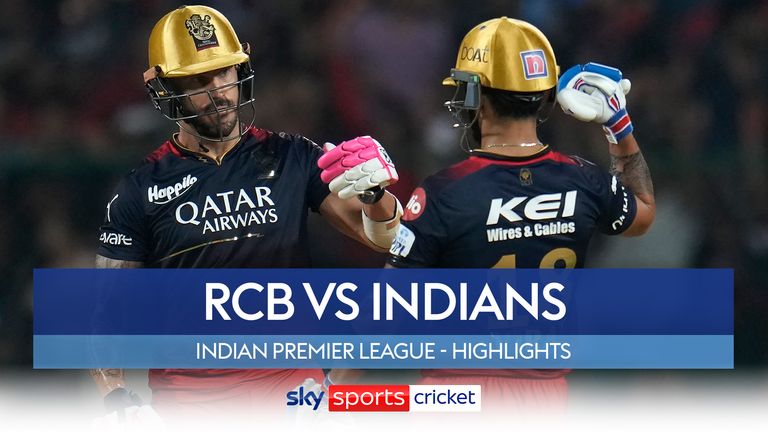 Highlights of Royal Challengers Bangalore against Mumbai Indians in the Indian Premier League.