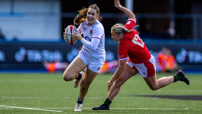 Hannah Aitchison weaves her way into touch as England stunned Wales