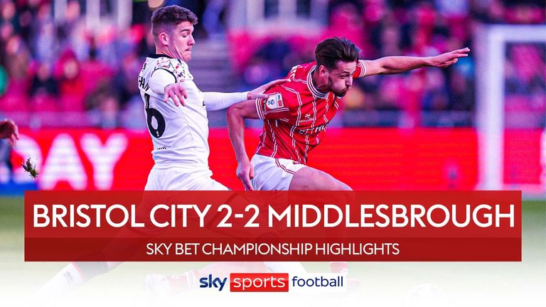 Highlights of the Sky Bet Championship match between Bristol City and Middlesbrough.