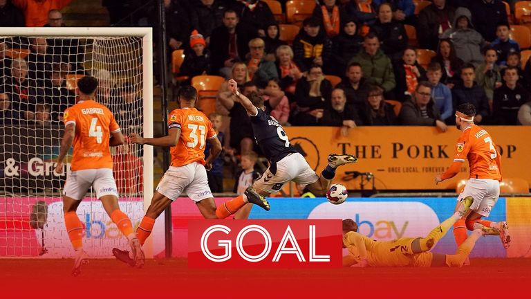 Tom Bradshaw doubled his tally and gave Millwall a 2-1 lead against Blackpool as the Tangerines drop ever closer to League One.