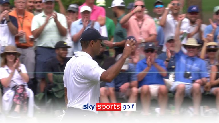 Five-time champion Tiger Woods moved back to two-over par with a birdie at the par-five 15th.