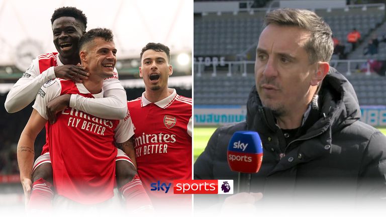 Gary Neville believes that if Arsenal were to beat Liverpool at Anfield it would give them the confidence to go on and win the title.