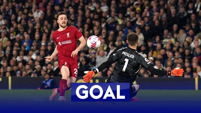Diogo Jota finishes coolly to restore Liverpool&#39;s two-goal advantage over Leeds.