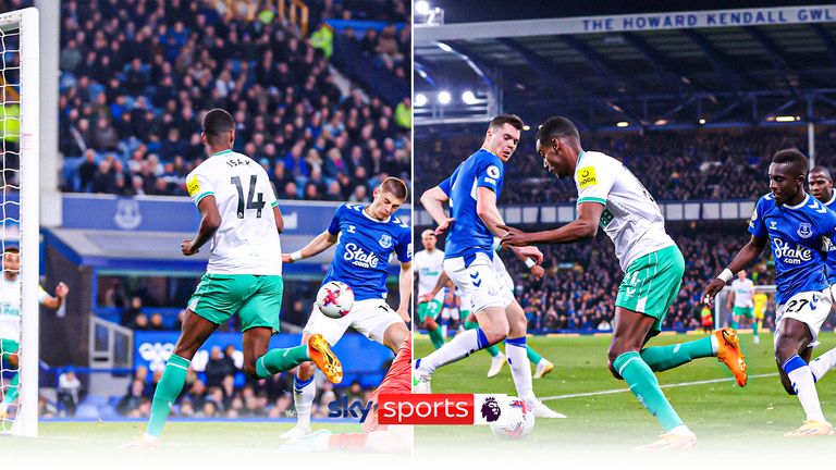 Newcastle&#39;s Alexander Isak produced a incredible assist for Jacob Murphy during Newcastle’s 4-1 thumping of Everton at Goodison Park.