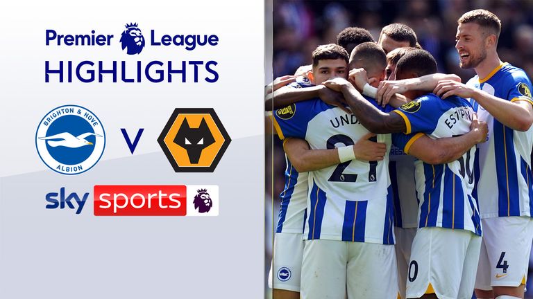 Highlights of Brighton against Wolves in the Premier League.