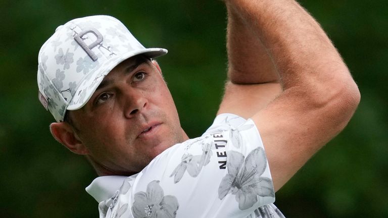 Gary Woodland in action during the 2023 Masters at Augusta National (AP Photo/Mark Baker)