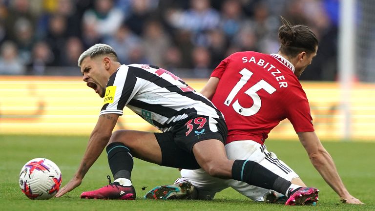 Bruno Guimaraes was man of the match in Newcastle's win over Manchester United