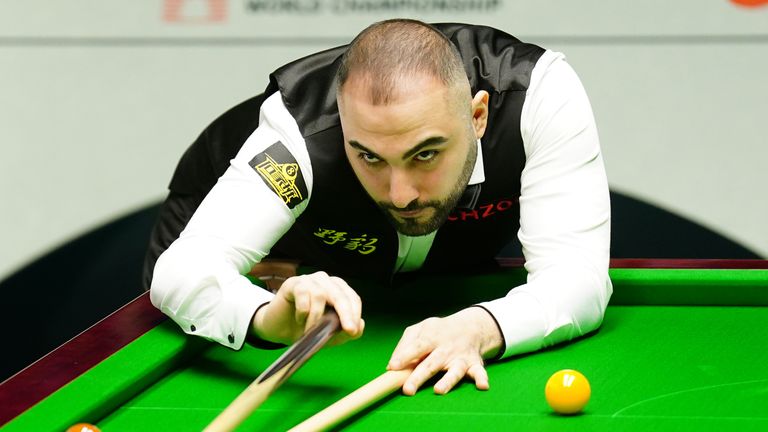 Cazoo World Snooker Championship 2023 - Day 3 - The Crucible
Hossein Vafaei during his match with Ding Junhui at the Crucible Theatre, Sheffield. Picture date: Monday April 17, 2023.